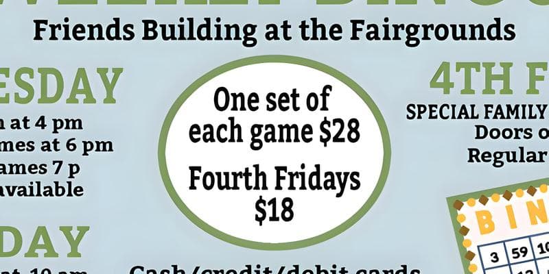 BINGO Friends of the Fairgrounds