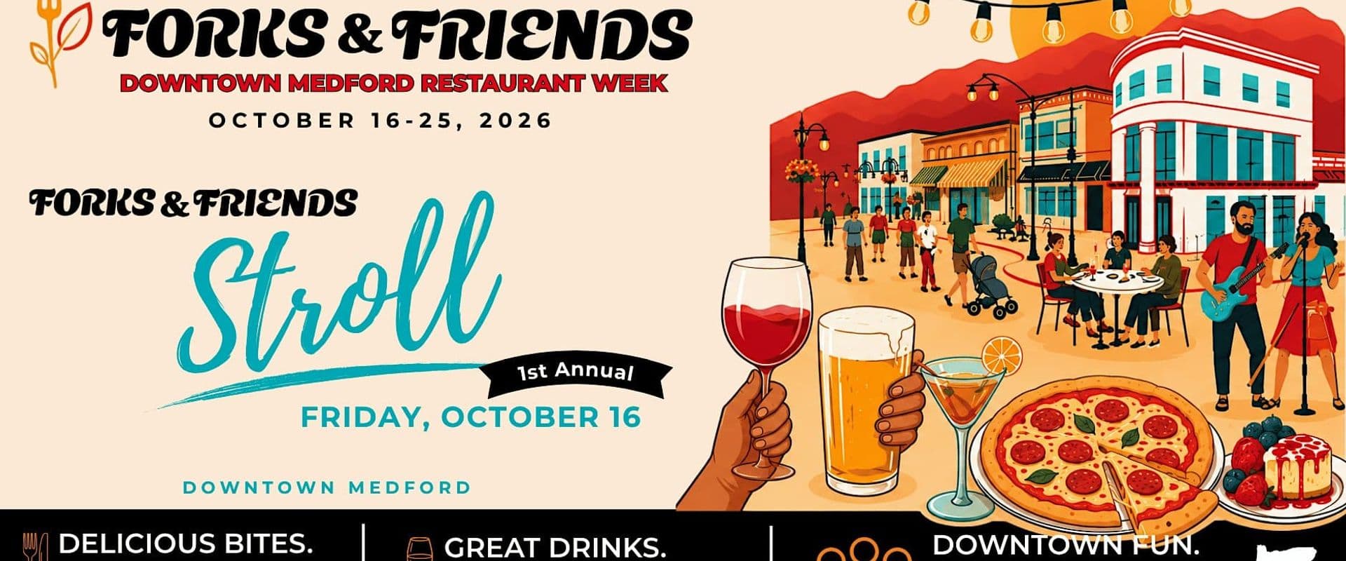 Forks & Friends Downtown Medford Stroll